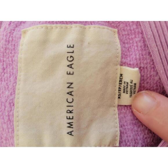 American Eagle Outfitters XS lavender purple pullover cropped hoodie - Picture 3 of 5